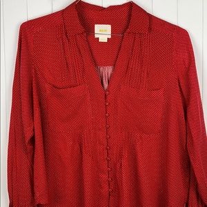 Anthropologie Maeve Red Button Down. Size:…